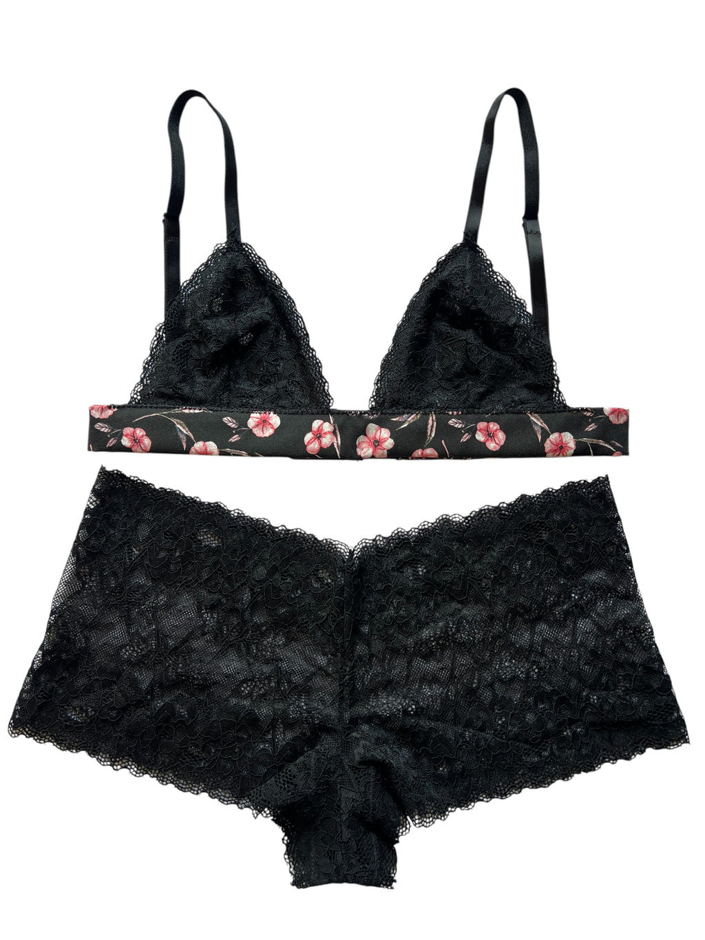Set Bralette & Panties - Black Orchids